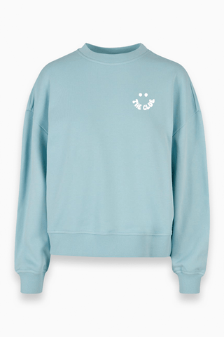Weicher und leichter Damen Pullover, Sweatshirt ohne Kapuze in Ocean Blau von The Clue Clothing