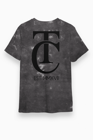 Das Established T-Shirt mit individueller Waschung und coolem Backprint von The Clue Clothing.