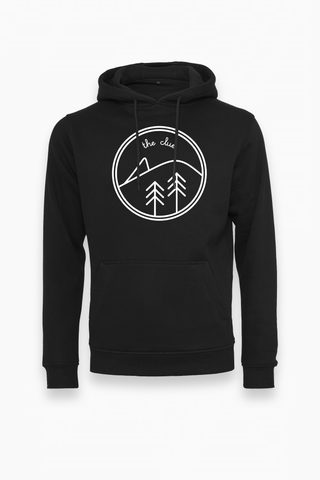 Unisex Classic Hoodie Pullover in Schwarz von The Clue Clothing